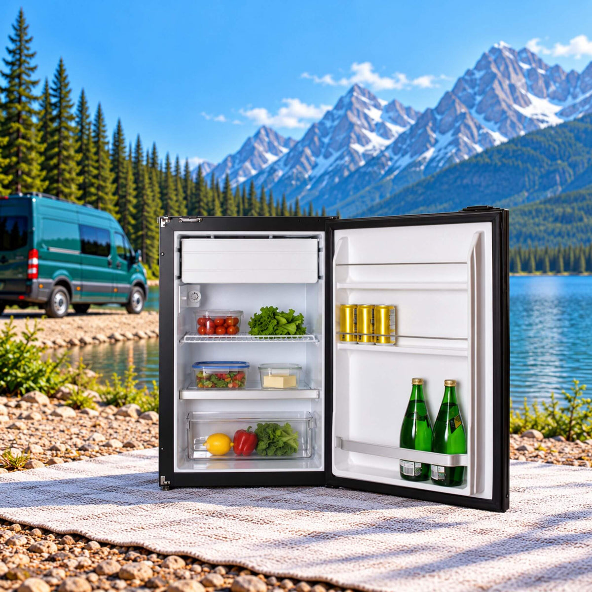 Nova Kool R3800 DC fridge for professional van builders, RV installers and conversion companies.