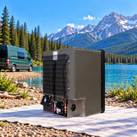 Nova Kool R4500 12V refrigerator with freezer for off-grid campervan living and mobile refrigeration.