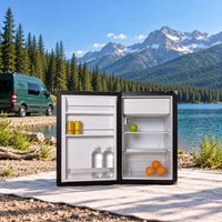 Nova Kool R4500 4.3 cu. ft. 12V refrigerator with freezer for van conversions and mobile living.