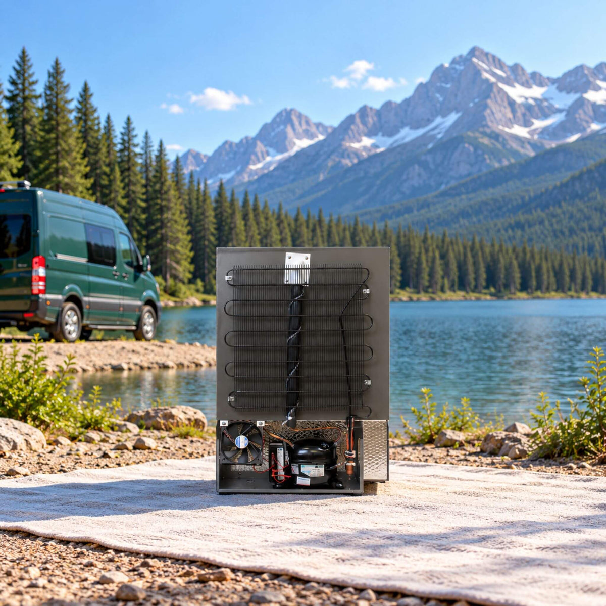 Nova Kool R4500 4.3 cu. ft. refrigerator with freezer for RVs, motorhomes and recreational vehicles.