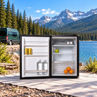 Nova Kool R4500 4.3 cu. ft. 12V refrigerator with freezer compartment for campervan conversions, RVs and off-grid vanlife adventures.