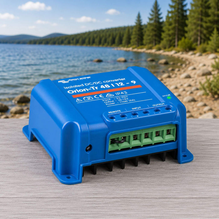 48V to 12V power converter for van conversions, RV electrical systems and auxiliary battery charging