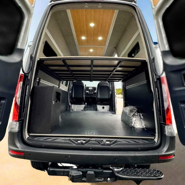 aluminum panel bed system for van sleeping platform conversion