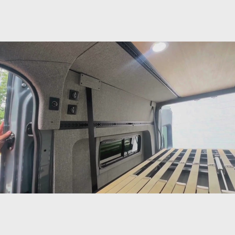 EXPANDABLE BED FOR CAMPER VANS — ELECTRIC LIFT & SLIDE SYSTEM