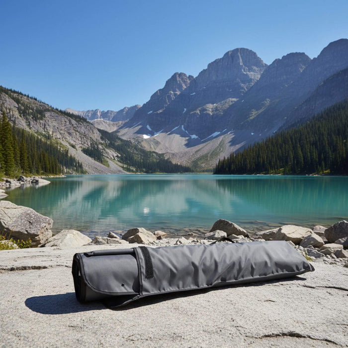 Magnetic interior window curtains installed inside a van for quick and secure attachment.