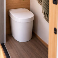 Separett Tiny urine-diverting toilet with a space-saving design for campervan and RV bathrooms.
