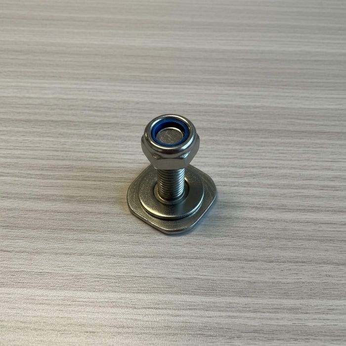 Set of 8 high-strength stainless steel T-bolts with self-locking nuts for Sprinter roof rails.