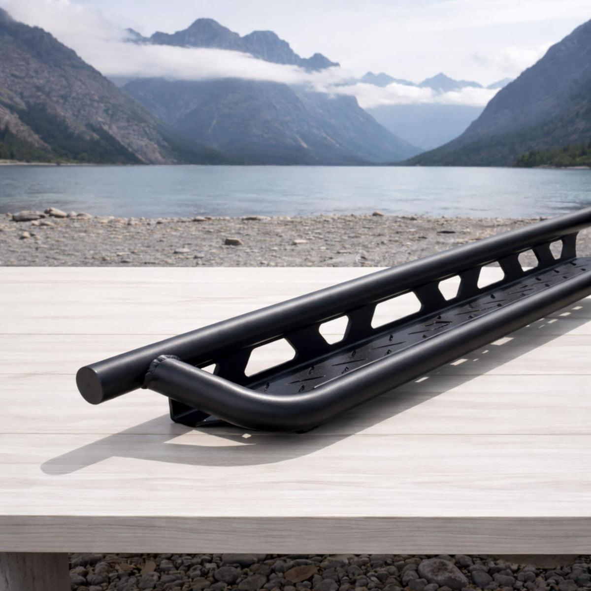 Sprinter aluminum running boards set up for everyday travel and exploration