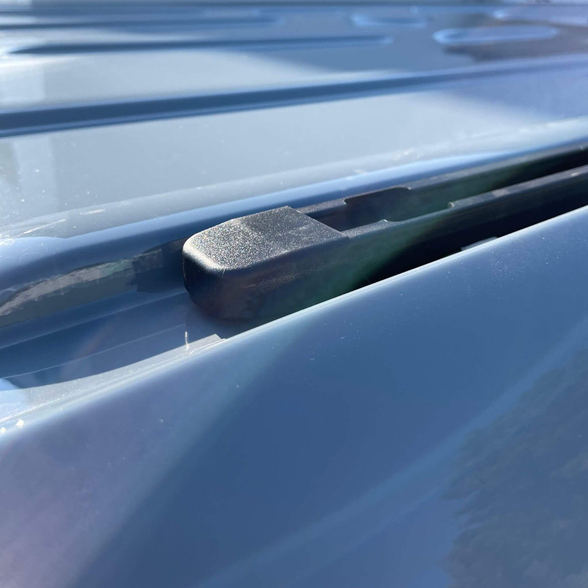 Black aluminum Sprinter van roof rail kit for mounting racks and gear on campervan conversions