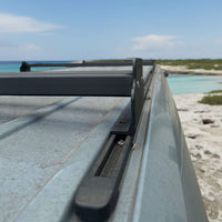 Sprinter van roof cross bars with black powder coated finish