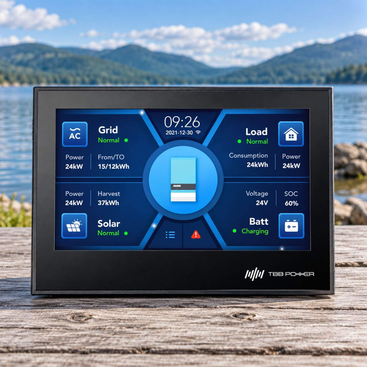 TBB Power E4 4.3 inch LCD monitor for power system monitoring and van electrical systems