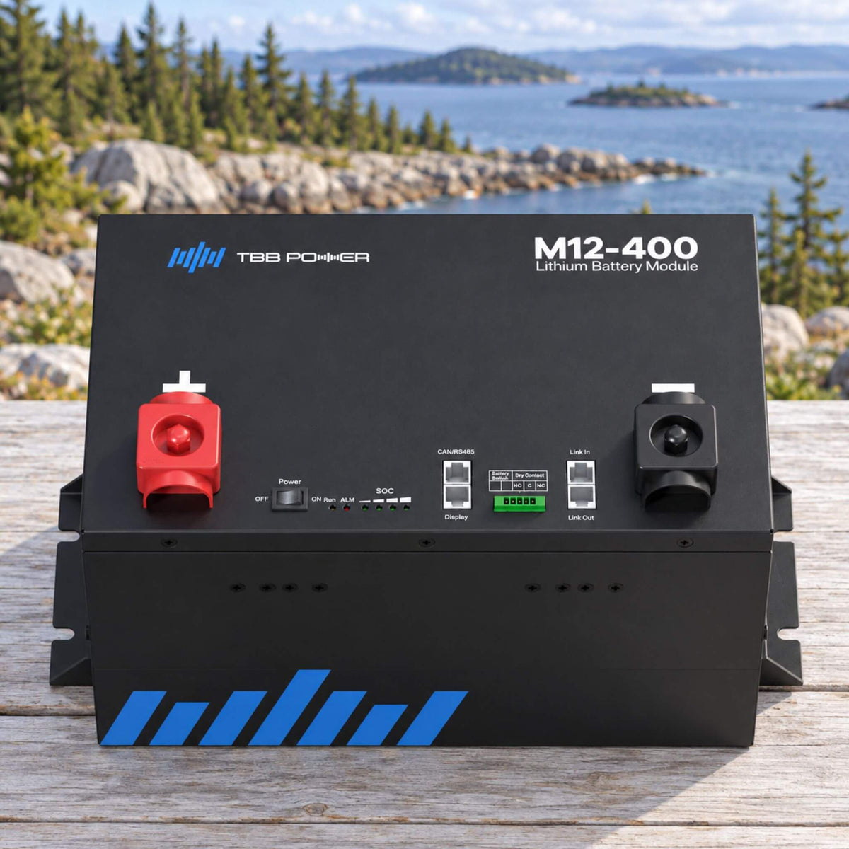 TBB Power M12-400 lithium battery module for campervan and RV electrical systems
