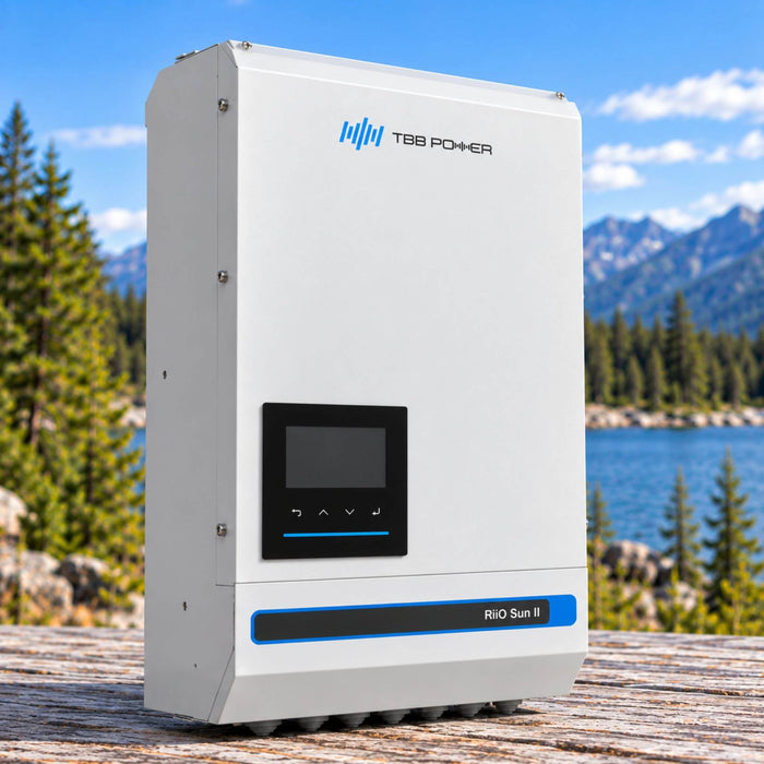 TBB Power RiiO Sun II hybrid inverter charger for off-grid solar energy and mobile power