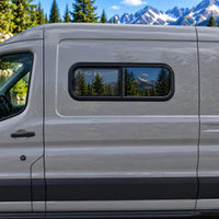 Overlander OVR3511 half-slider bunk window measuring 36-3/4 x 13-1/8 inches, designed for campervan ventilation.