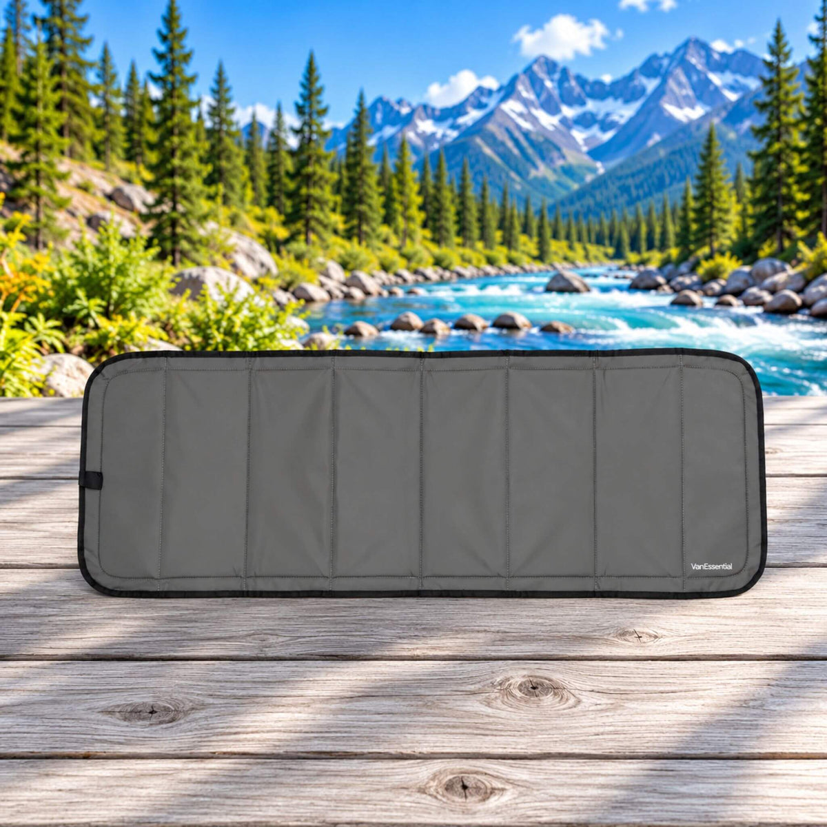 VanEssential blackout bunk window cover for privacy and thermal insulation in campervans.