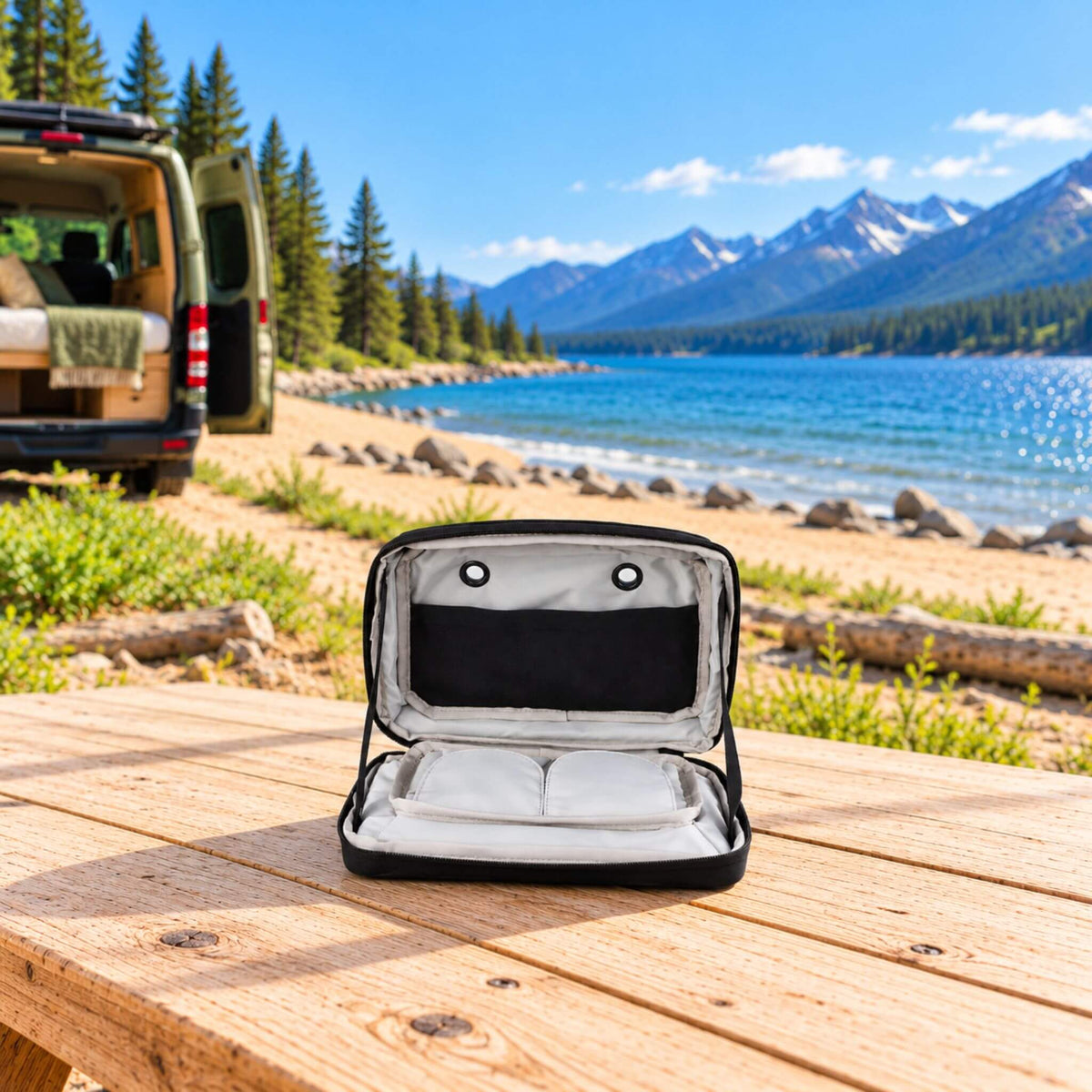 VanEssential 2 L L-Track stow bag for van conversion storage.
