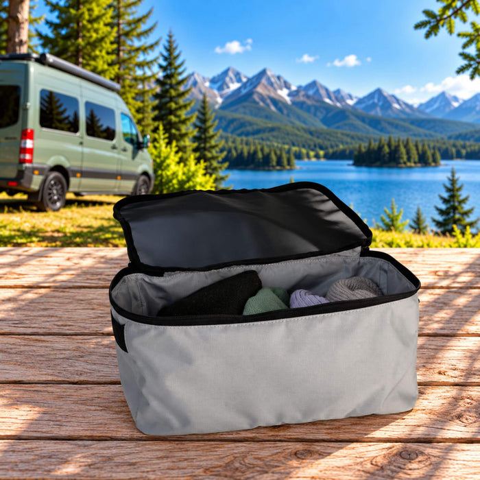 Cube de rangement moyen VanEssential de 8,5 L, 8 × 12 × 6 po, pour garder l’essentiel bien organisé en van.