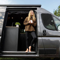 VanEssential front door bug screens for Ram ProMaster camper vans and vanlife.