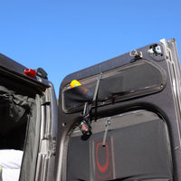 VanEssential upper rear door storage panels for Ram ProMaster van conversions.