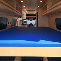 Custom foam mattress designed for campervan conversions, RVs and vanlife comfort.