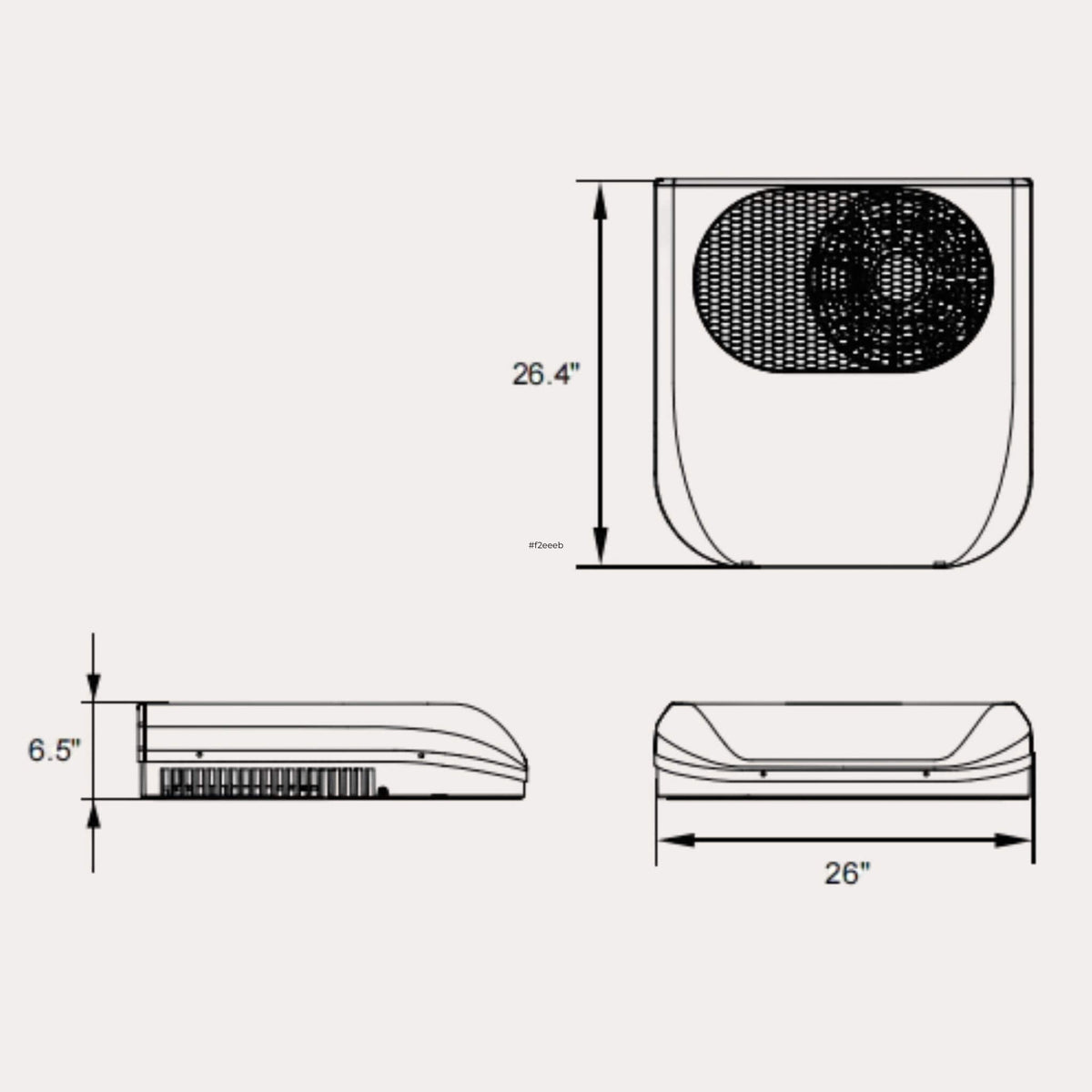 VELIT 2000R Mini rooftop AC unit for van and RV conversions