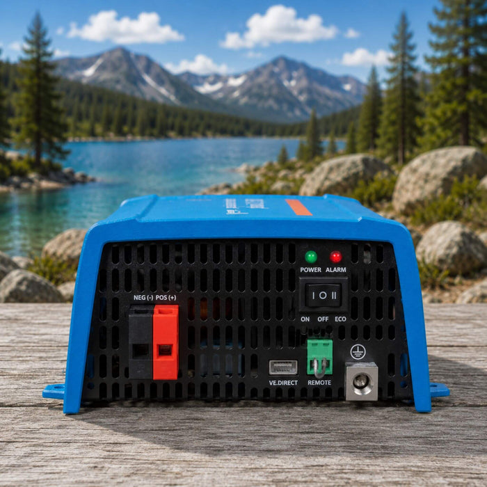 Victron Energy 12/500 120V VE.Direct NEMA GFCI Phoenix Inverter with DC connections for vanlife electrical systems
