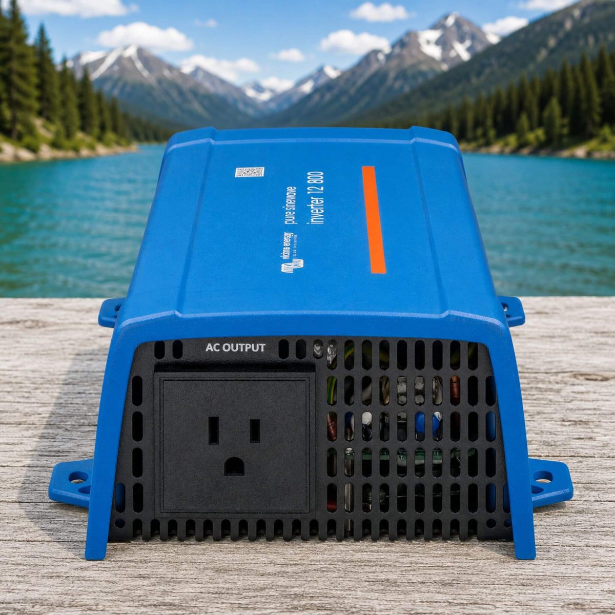 Victron Energy Phoenix Inverter 12/800 with AC output socket for vanlife, camper van and off-grid power systems.