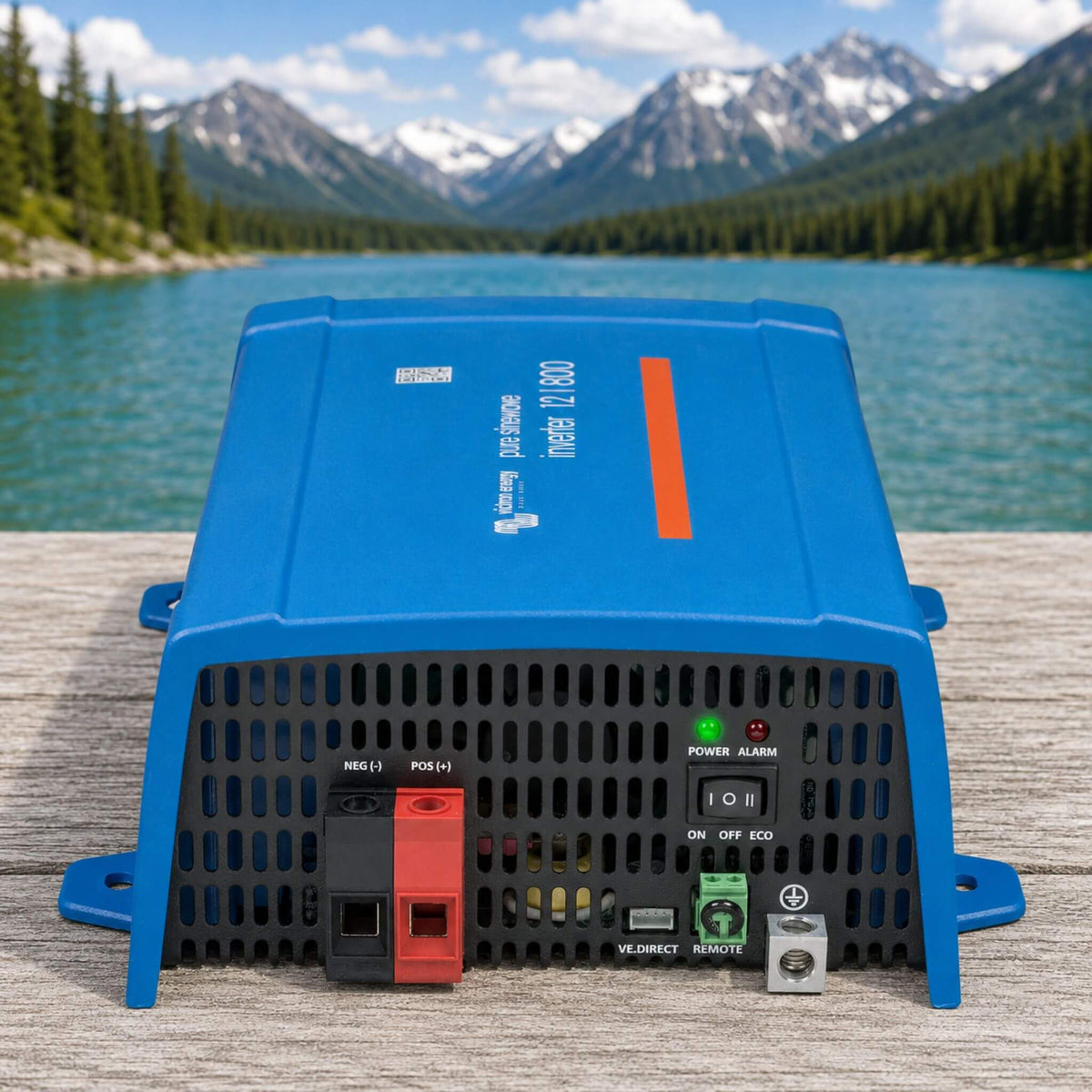Victron Energy Phoenix Inverter 12/800 with AC output socket for vanlife, camper van and off-grid power systems.