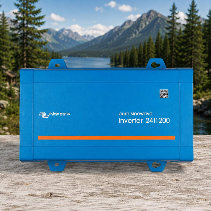 Victron Energy Phoenix Inverter 24/1200 with AC output socket for vanlife, camper van and off-grid power systems.