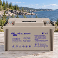Victron AGM 12V 110Ah deep cycle battery for RV auxiliary power and mobile electrical systems