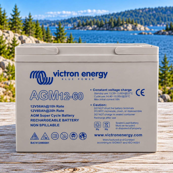 Victron AGM Super Cycle 12V 60Ah battery for campervan conversion and off-grid energy storage