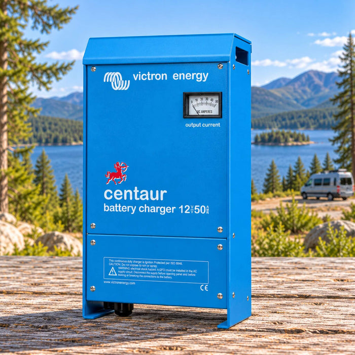 Victron Centaur 12V 50A battery charger for professional vehicle upfitting and auxiliary power systems