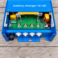 Victron Centaur 12V 60A battery charger for commercial vehicle upfitting and professional electrical installations