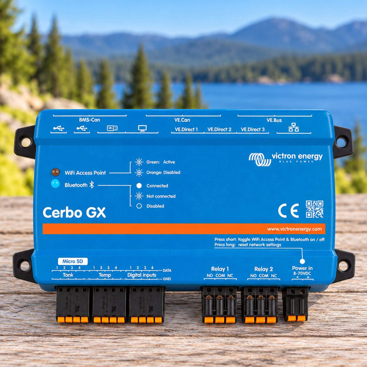 Victron Cerbo GX communication centre for monitoring and control of van conversion and RV electrical systems