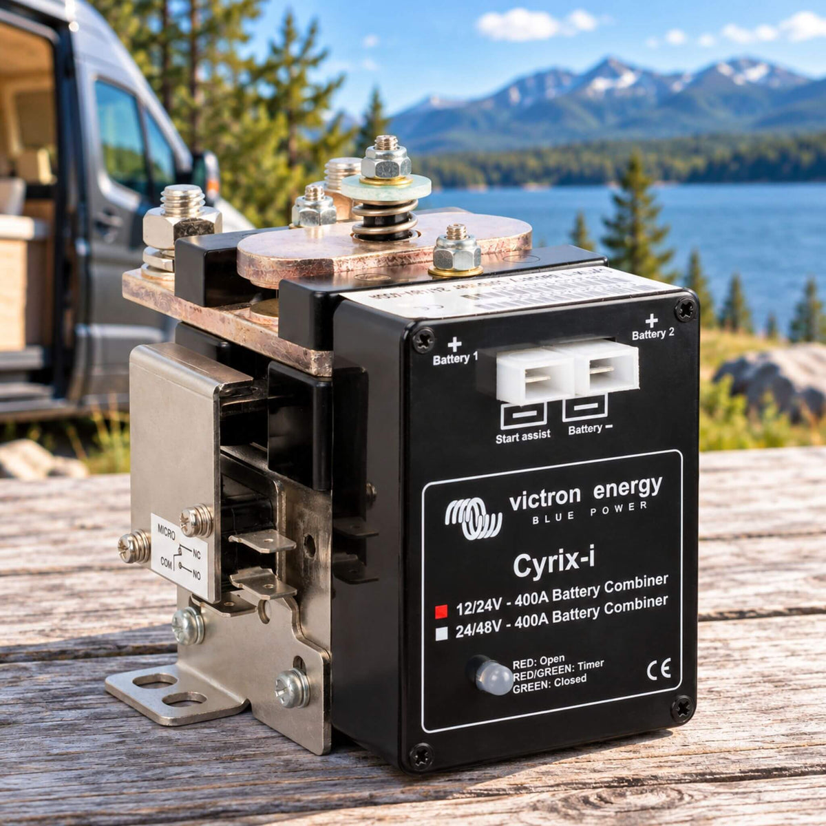 Victron Energy Cyrix-i 12/24V 400A intelligent battery combiner for high-current vehicle and auxiliary battery systems