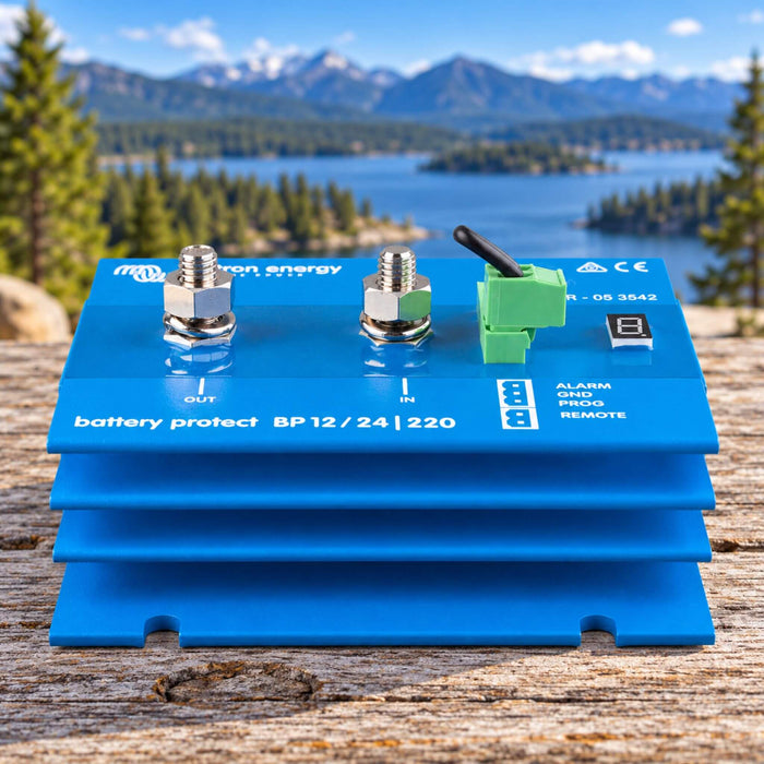 Victron Energy BatteryProtect for auxiliary battery protection in van conversion systems
