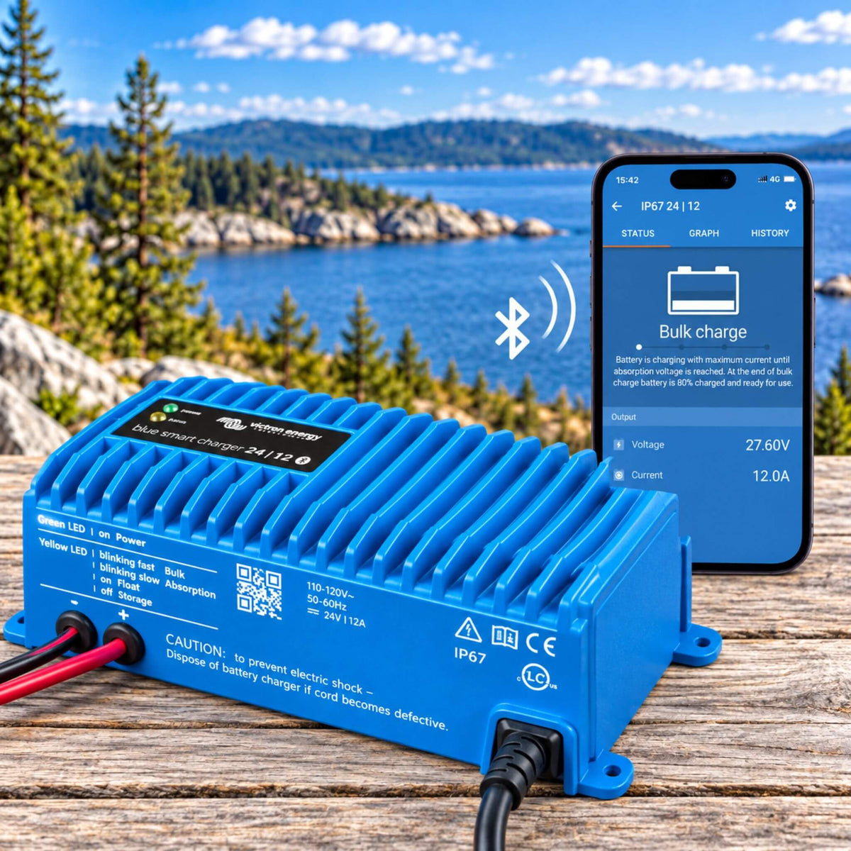 Chargeur étanche Victron Energy Blue Smart IP67