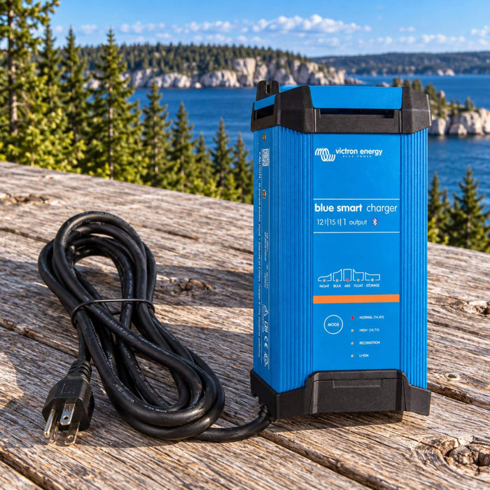 Victron Energy Blue Smart IP22 Charger Chargeur de batterie 12V 15A pour systèmes électriques de fourgonnettes