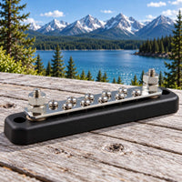 Victron Energy Busbar 2P 10 screws 70V 150A for DC power distribution in van conversion electrical systems