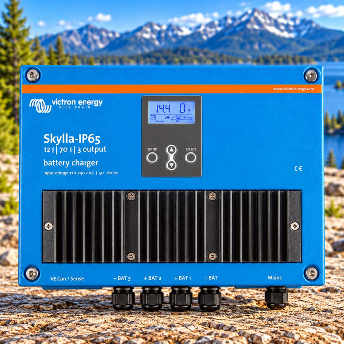 Victron Energy Skylla-i IP65 12V 70A 3 Output battery charger for van conversion electrical systems