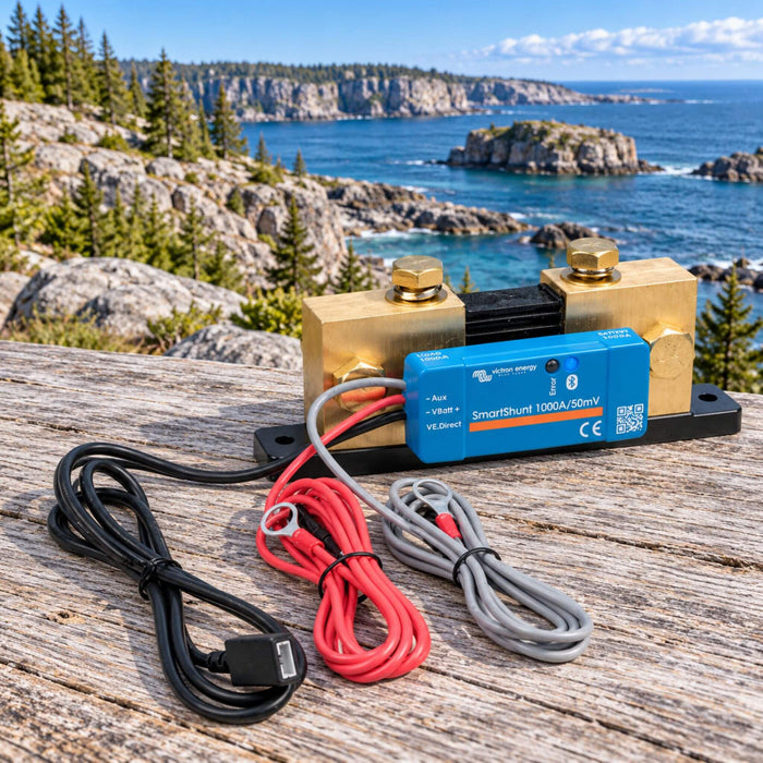 Victron Energy SmartShunt IP65 1000A Bluetooth battery monitoring for off-grid power
