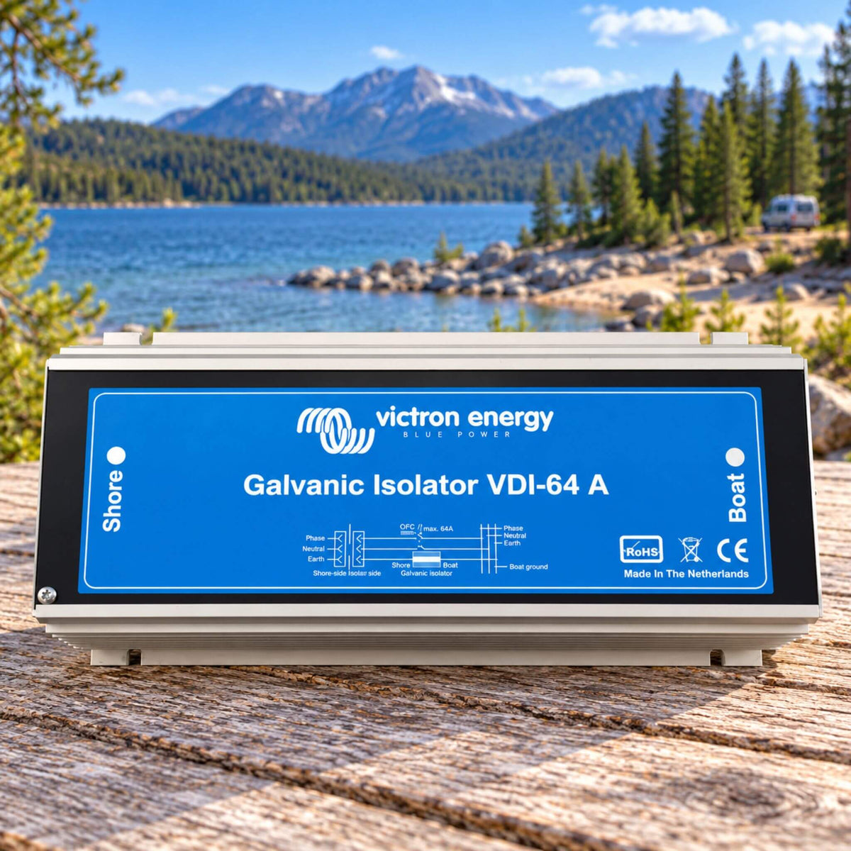 Victron Galvanic Isolator VDI-64 A for shore power protection in RV and recreational vehicle electrical systems