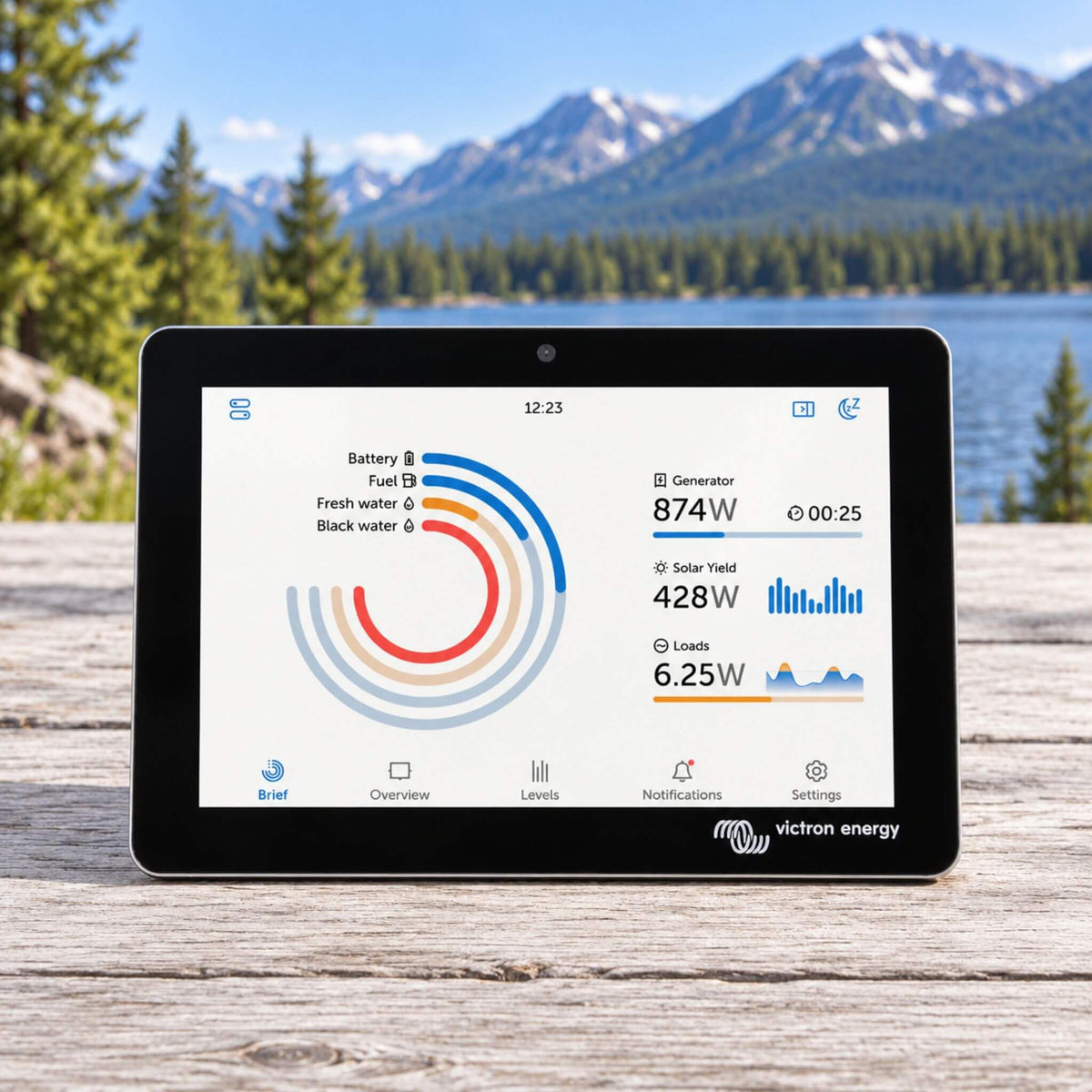 Écran de surveillance Victron Energy GX Touch 50 pour les systèmes électriques des camping-cars