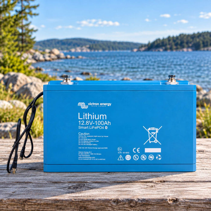 Victron Lithium Smart 12.8V 100Ah battery with Bluetooth for off-grid energy systems