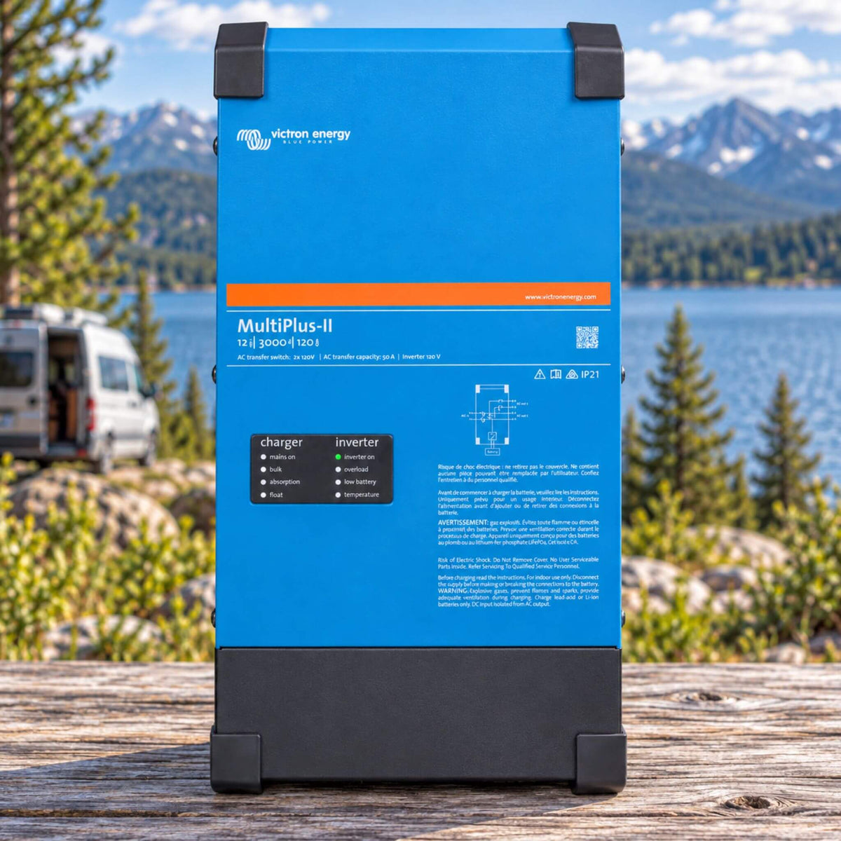 Victron Energy MultiPlus-II 12/3000/120-50 2x120V inverter charger for van conversion and off-grid electrical systems