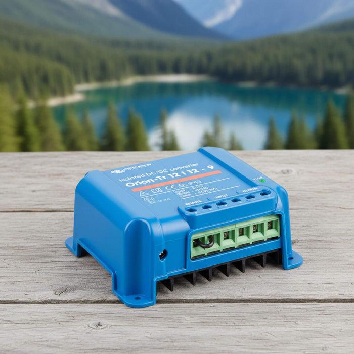 Victron Orion-Tr 12/12-9A isolated DC-DC converter for RV electrical systems, lithium battery charging and off-grid energy management