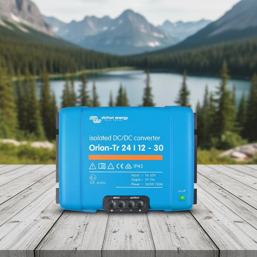 Victron Orion-Tr 24/12-36 isolated DC-DC charger for van conversion electrical systems and off-grid vanlife power management