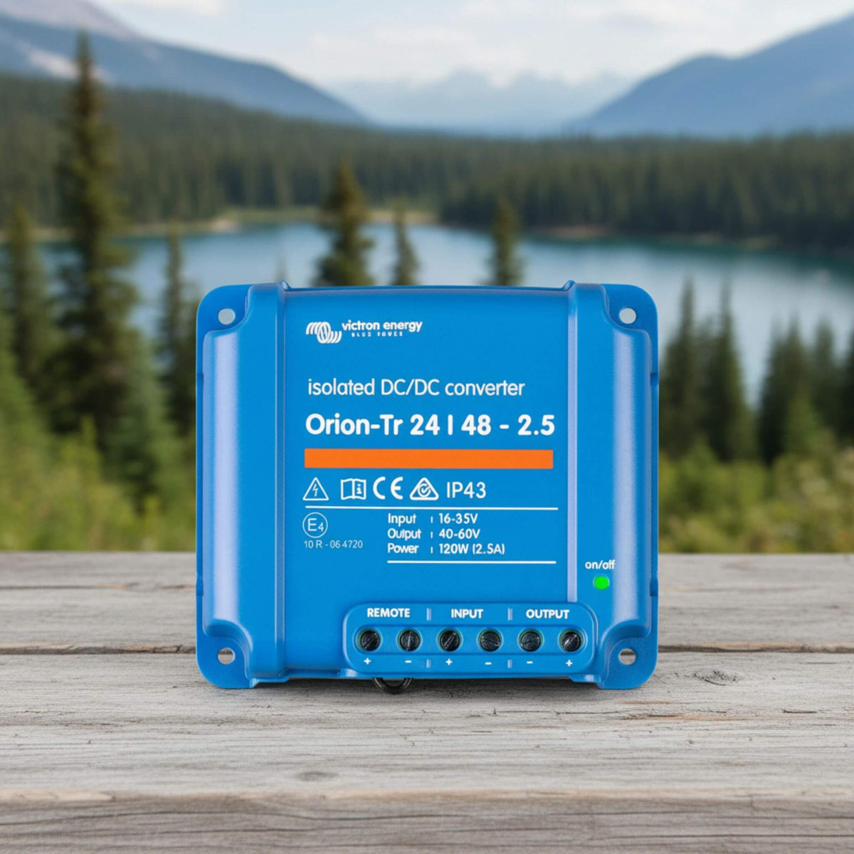 Victron Orion-Tr 24/48-2.5A isolated DC-DC converter for camper van electrical systems, off-grid battery charging and vanlife power management