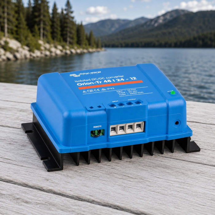 Victron Orion-Tr 48/24-12 DC-DC converter for camper van electrical installations, auxiliary battery charging and mobile power systems