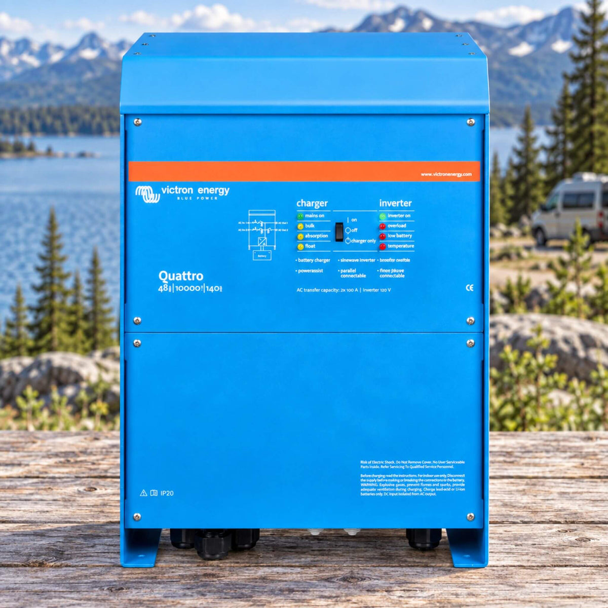 Victron Quattro 48/10000/140 inverter charger for high-power off-grid energy systems